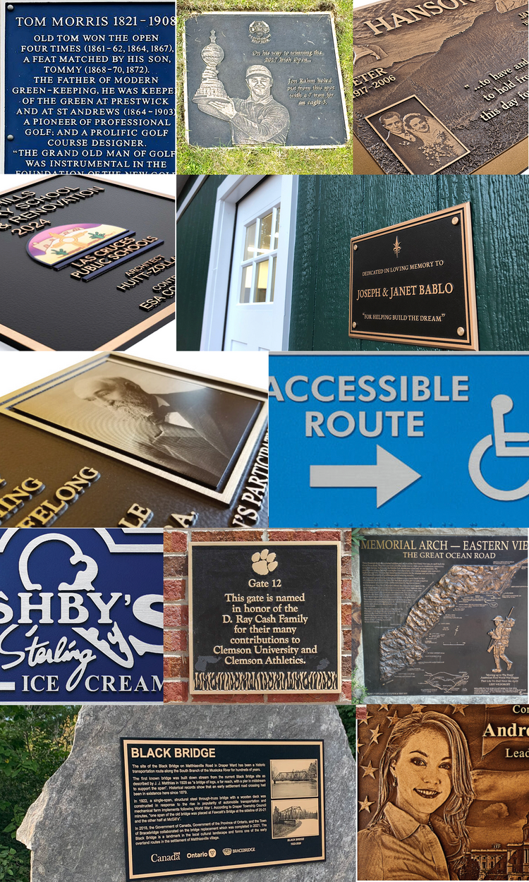 Cast and Precision Tooled Metal Plaques