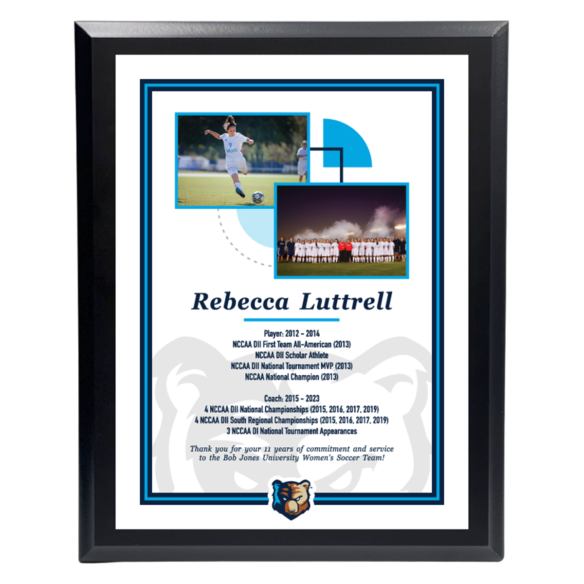 500 Series Printed Plaque on Choice of Wood Board