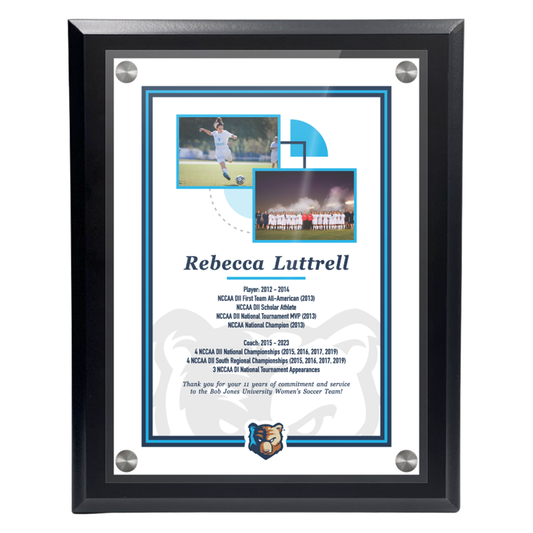 600 Series Standoff Plaque with Printed Backplate and Clear Acrylic Front Plate