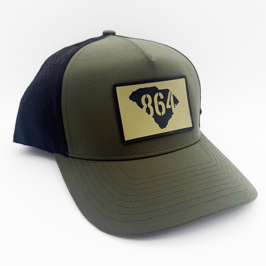 "864 in SC" Rectangular Patch Athletic Hat