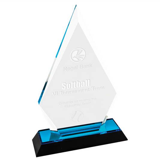 Blue Arrowhead Acrylic Award