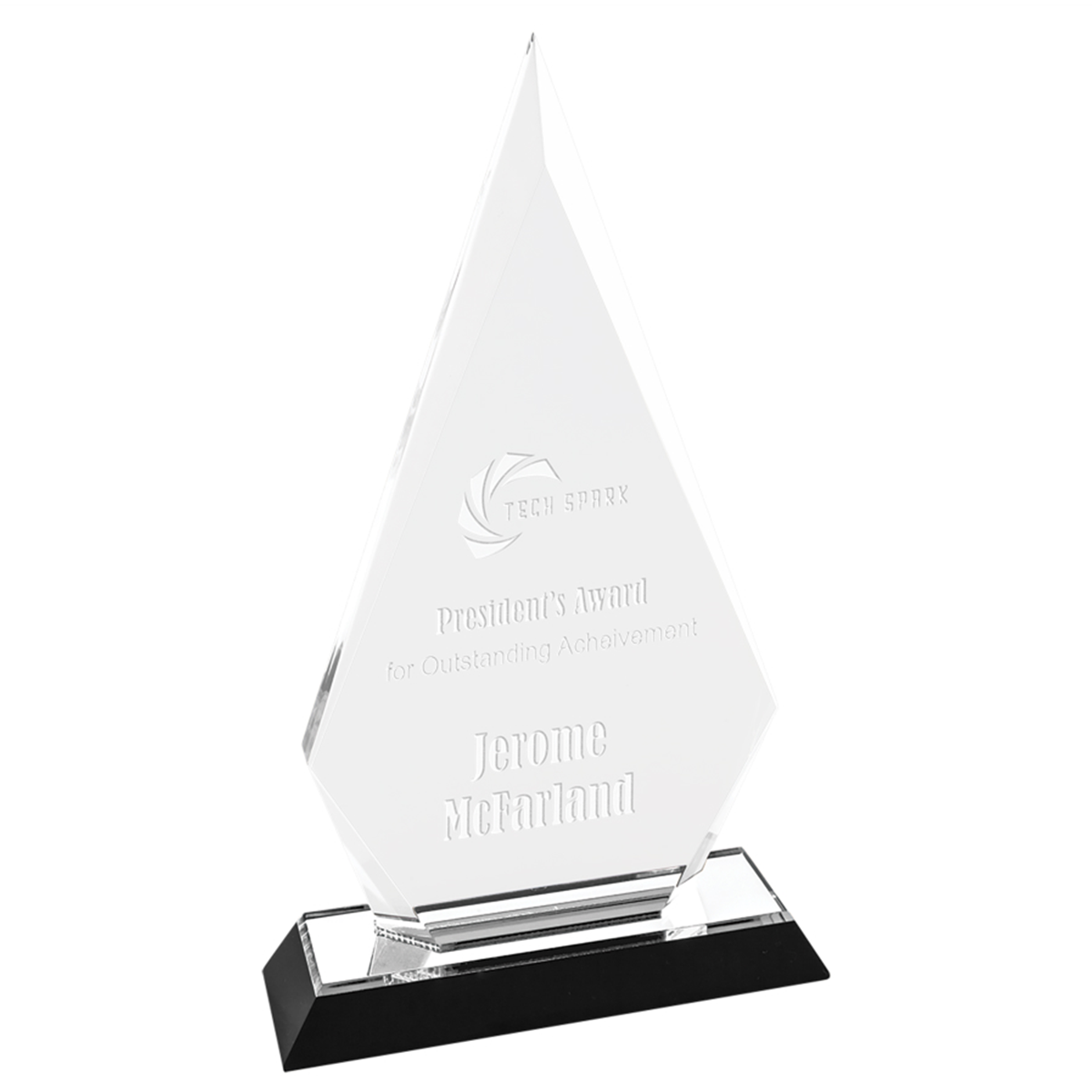 Silver Arrowhead Acrylic Award