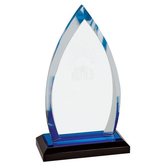 Blue Oval Acrylic Award