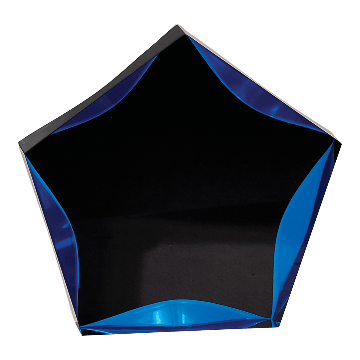 Luminary Star Acrylic Award in Black on Blue