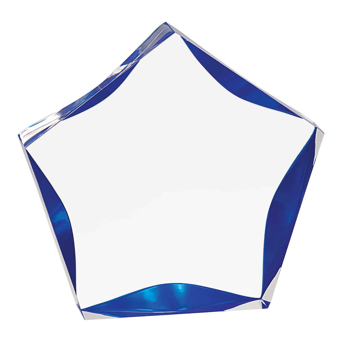 Luminary Star Acrylic Award in Clear on Blue
