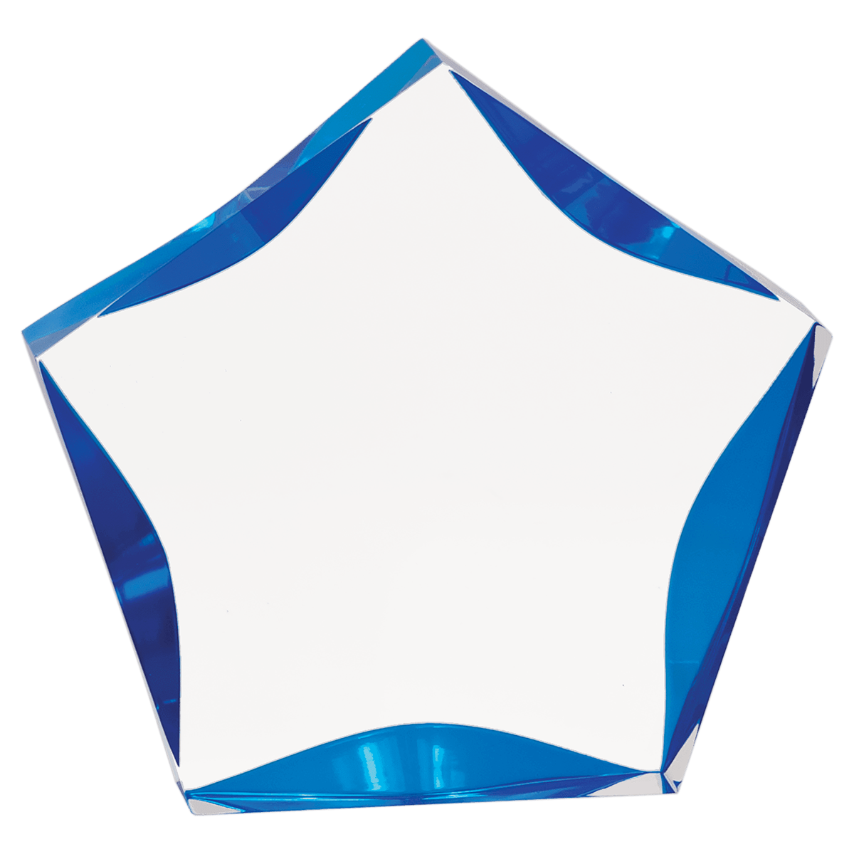 Luminary Star Acrylic Award in Clear on Blue