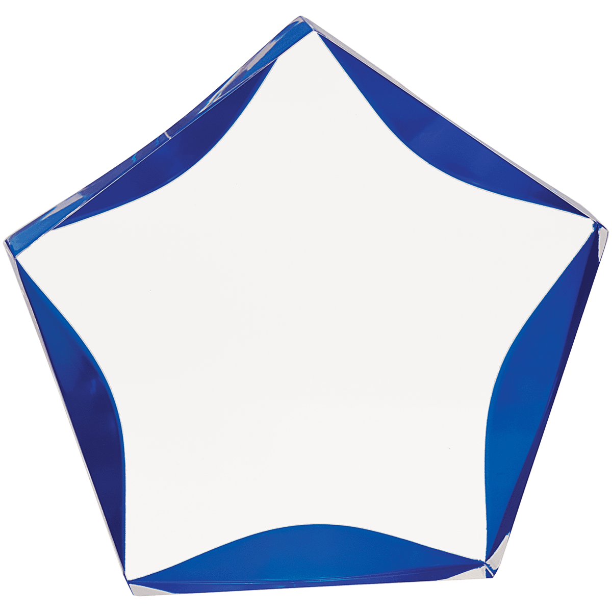 Luminary Star Acrylic Award in Clear on Blue