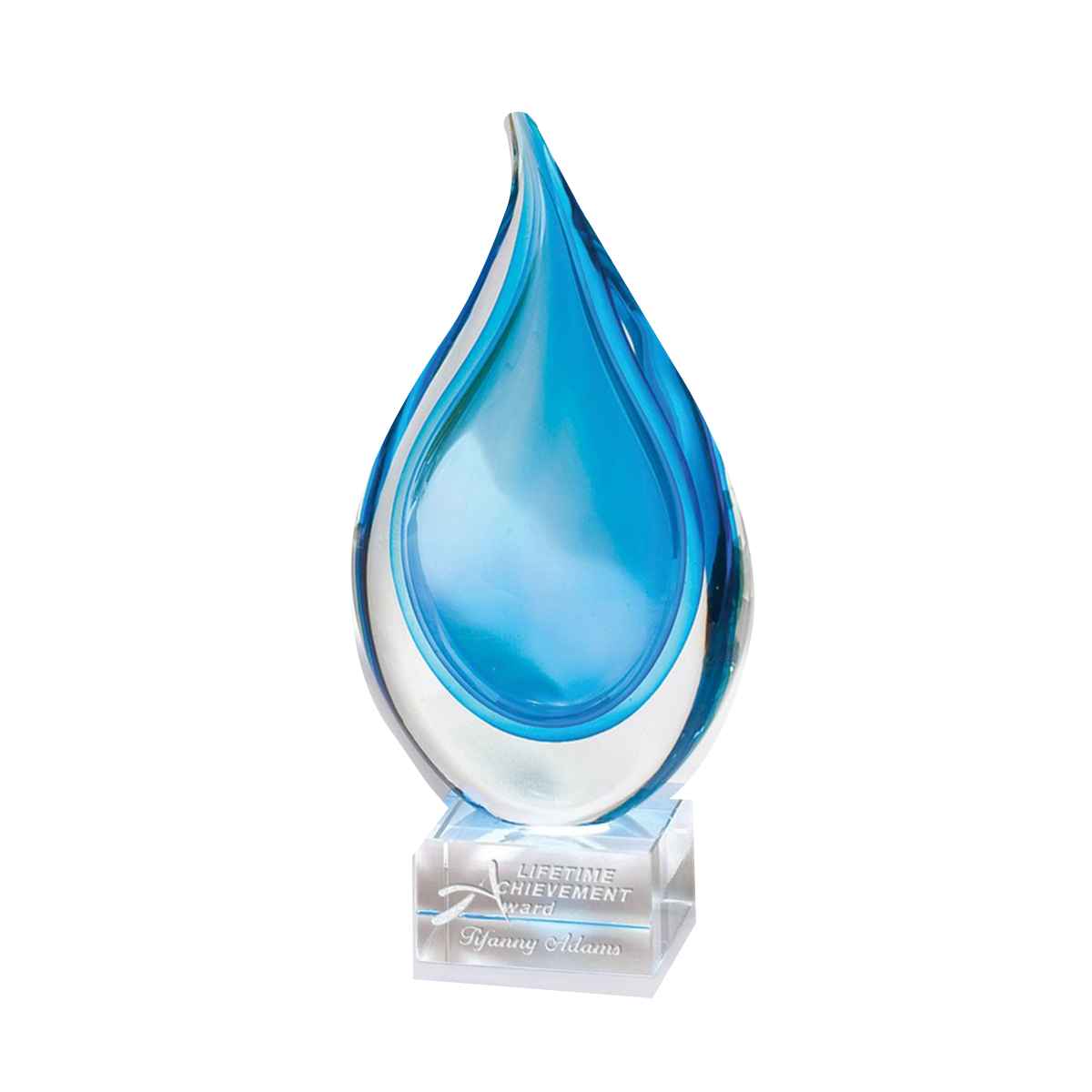 11 1/4" Waterdrop Art Glass Sculpture