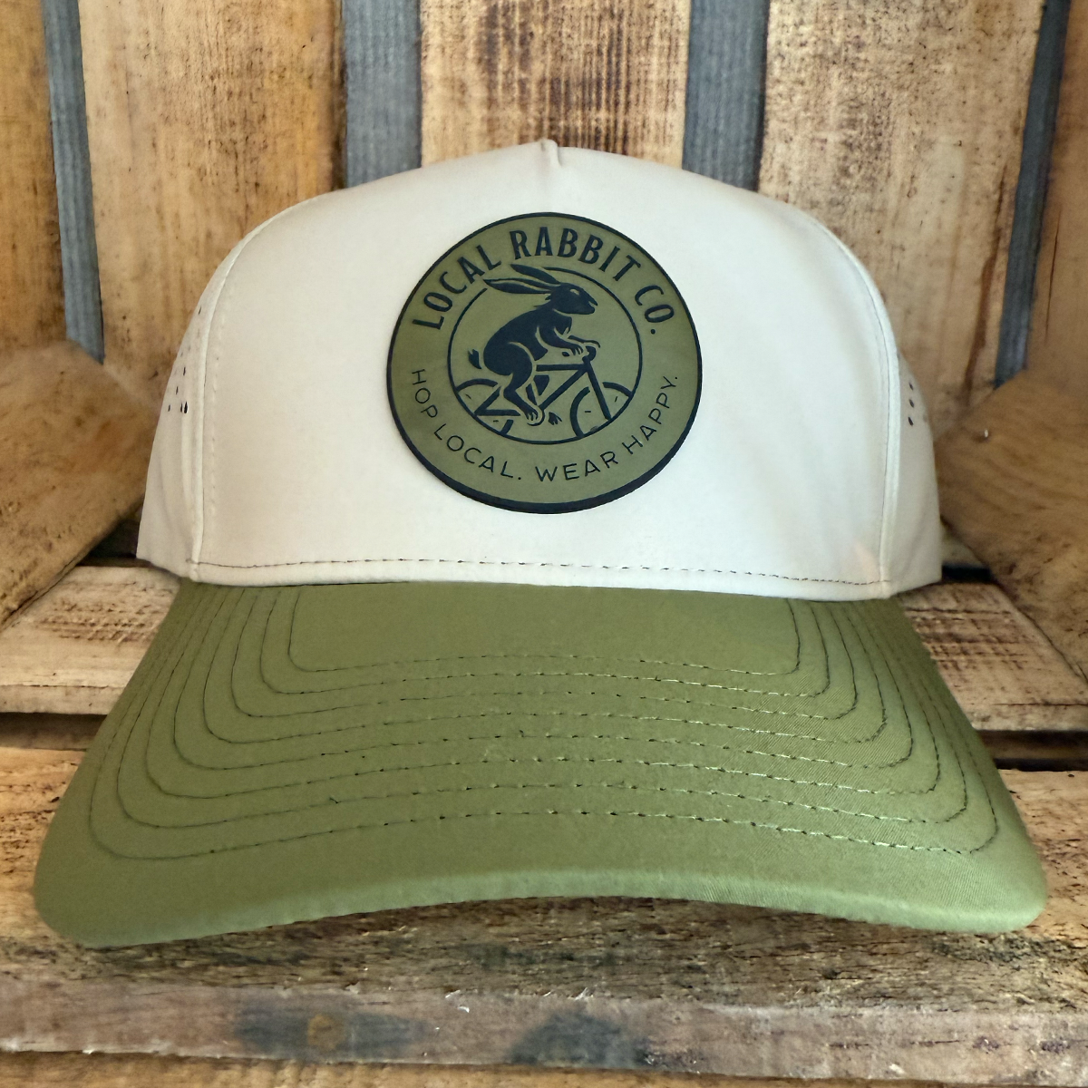 "Active Rabbit" Circle Patch Athletic Hat