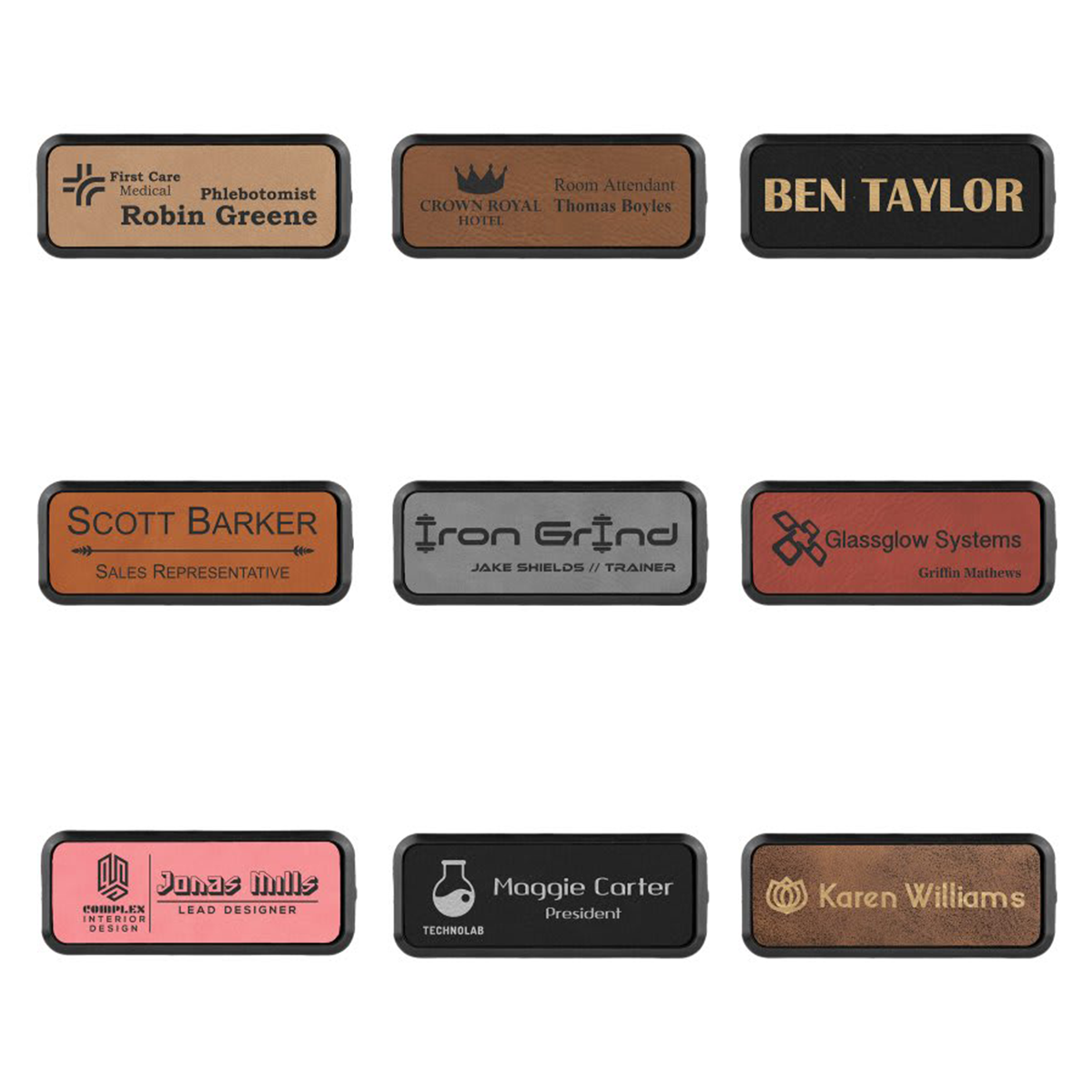 Leatherette Badges