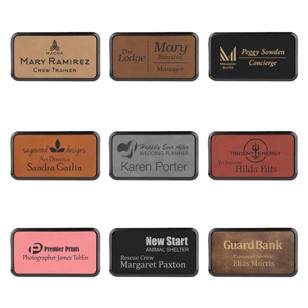 Leatherette Badges