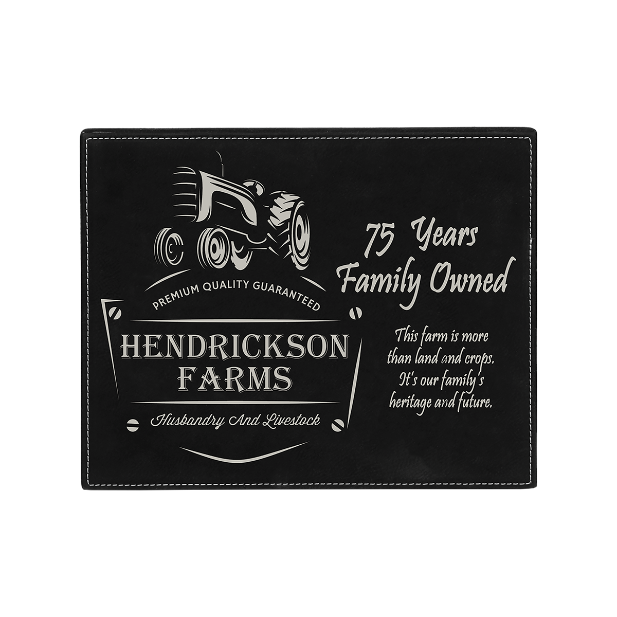 Leatherette Plaque