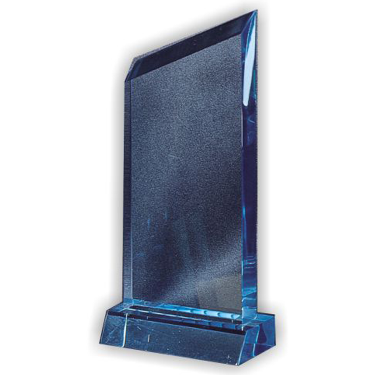 Blue Slant Lucite Award