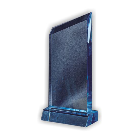 Blue Slant Lucite Award