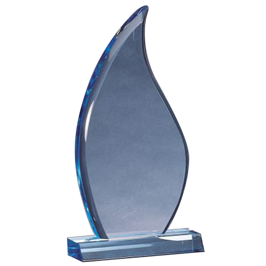 Blue Teardrop Lucite Award