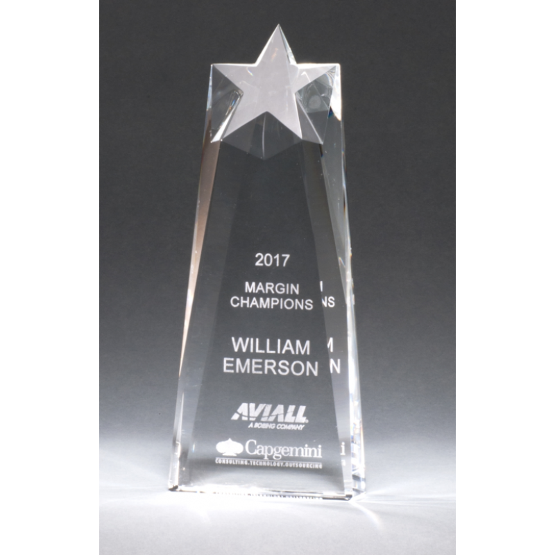 Crystal Star Carved from Crystal Block