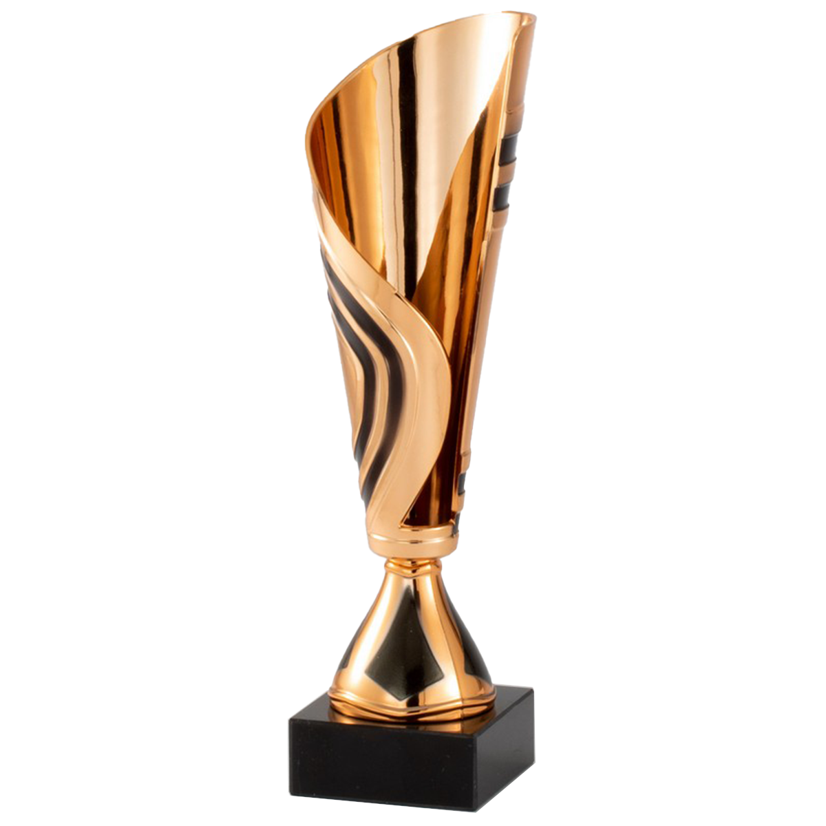 Copper & Black Cup Trophy on Black Marble Base