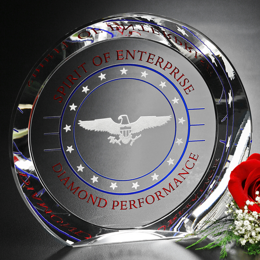 Achiever Round Crystal Award