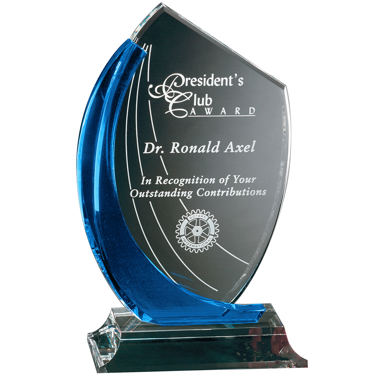 Blue Shadow Crystal Award