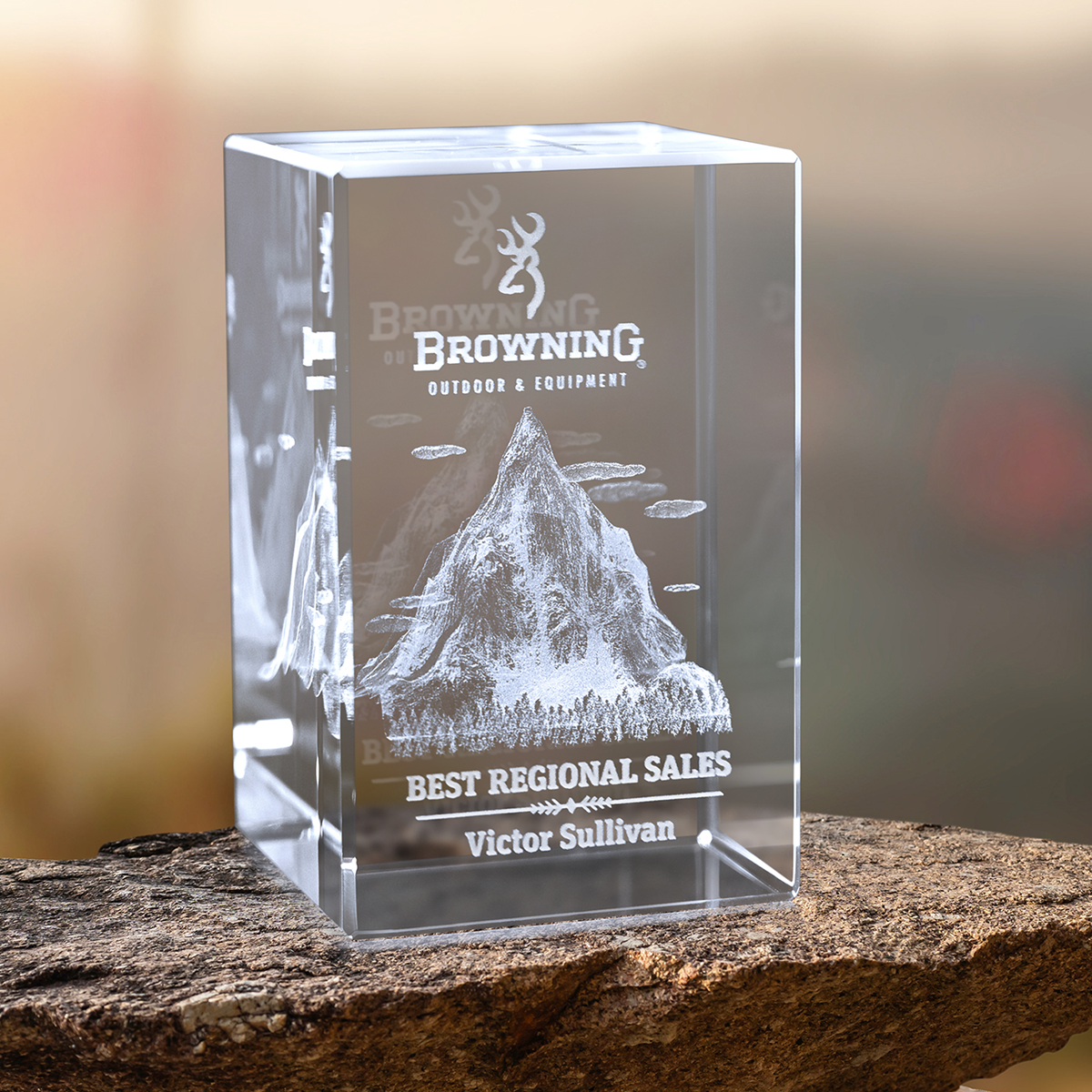 Chapin Rectangle Crystal Award