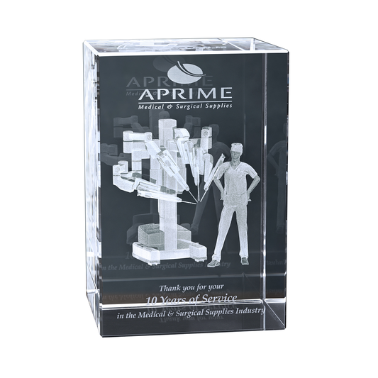 Chapin Rectangle Crystal Award