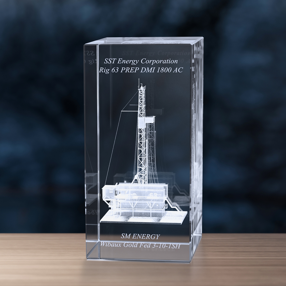 Chapin Rectangle Crystal Award
