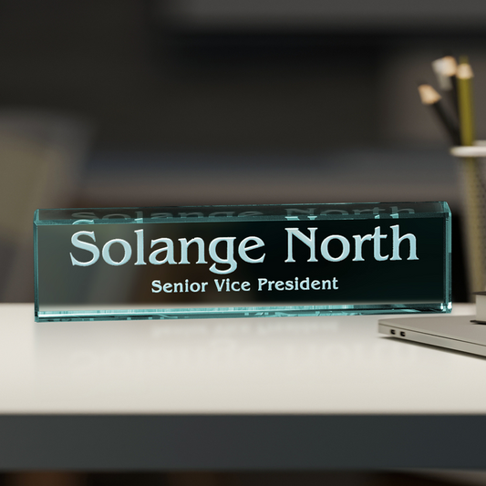 Jade Crystal Nameplate