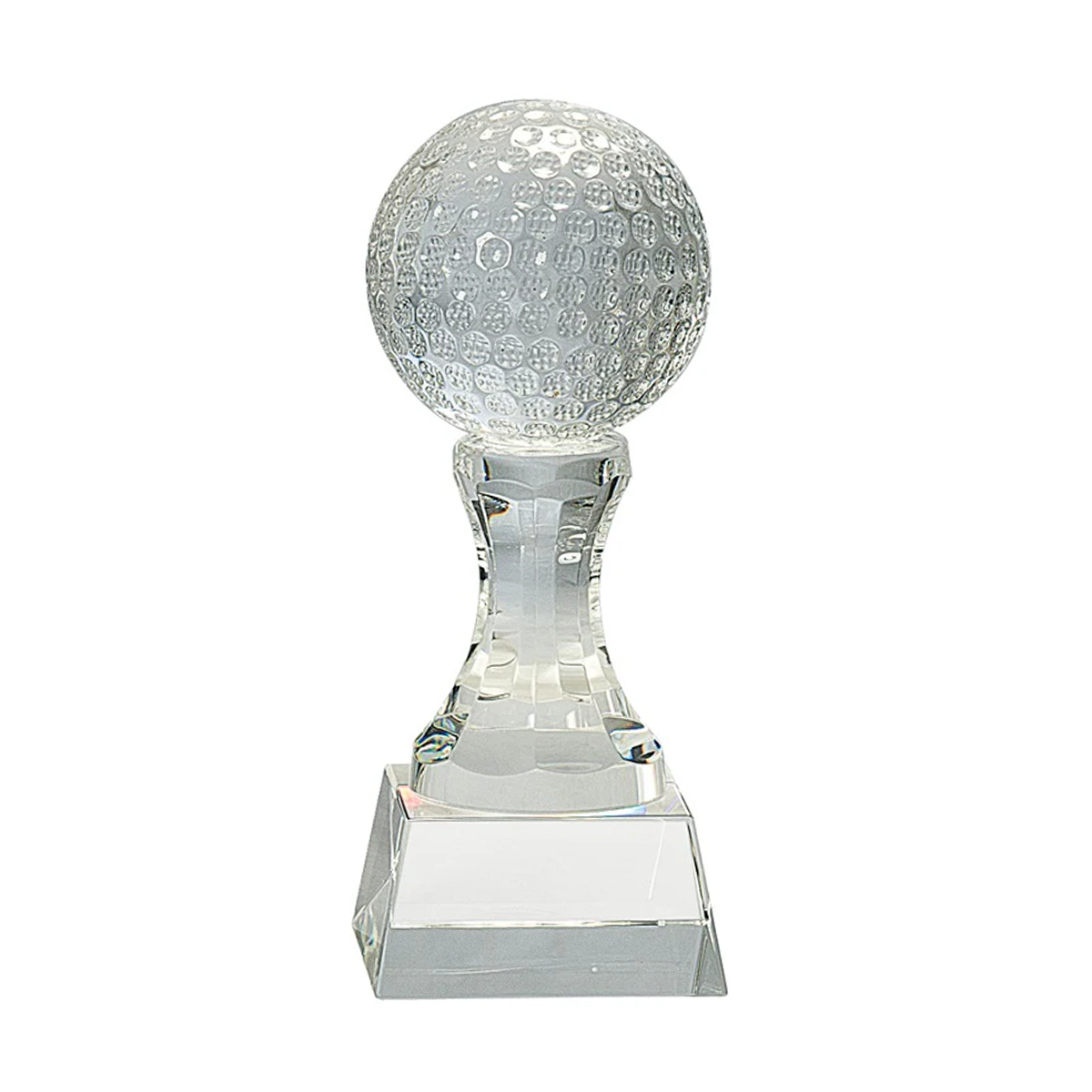 Crystal Golf Ball on Pillar and Base