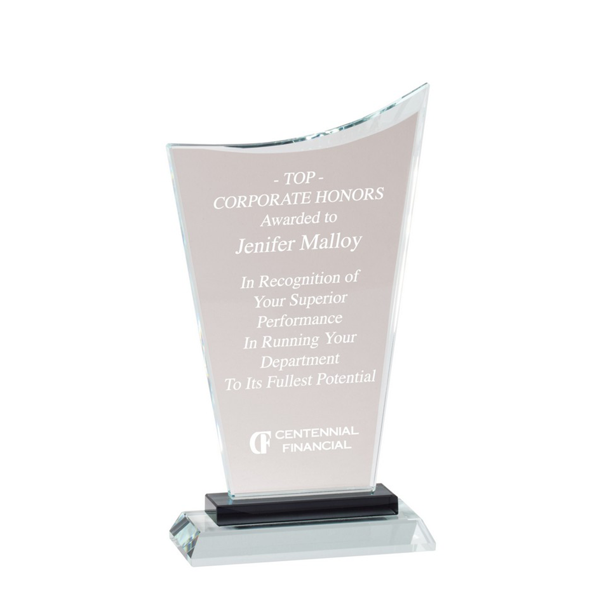 Curved Peak Crystal Award