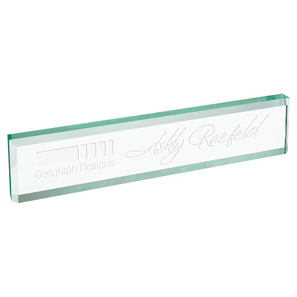 Jade Glass Desk Wedge