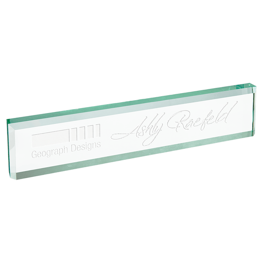Jade Glass Desk Wedge