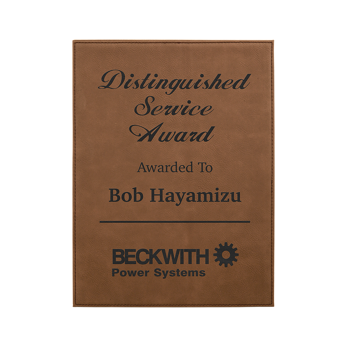 Leatherette Plaque