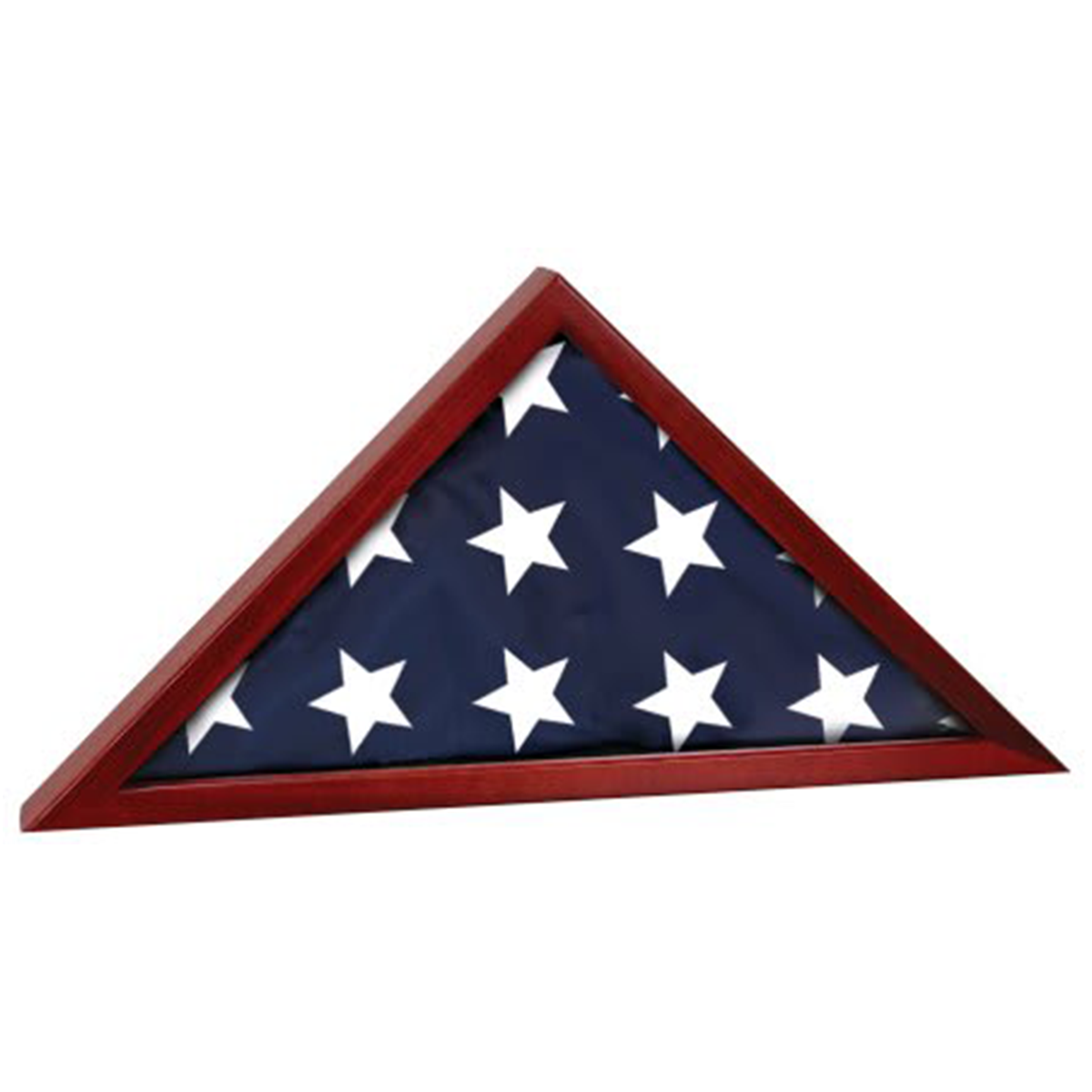 Rosewood Finish Flag Display Case