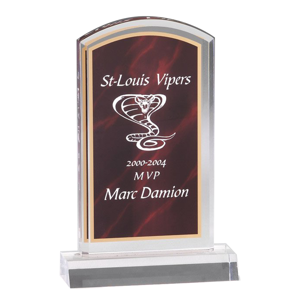 Dome Acrylic Award with Red Mist