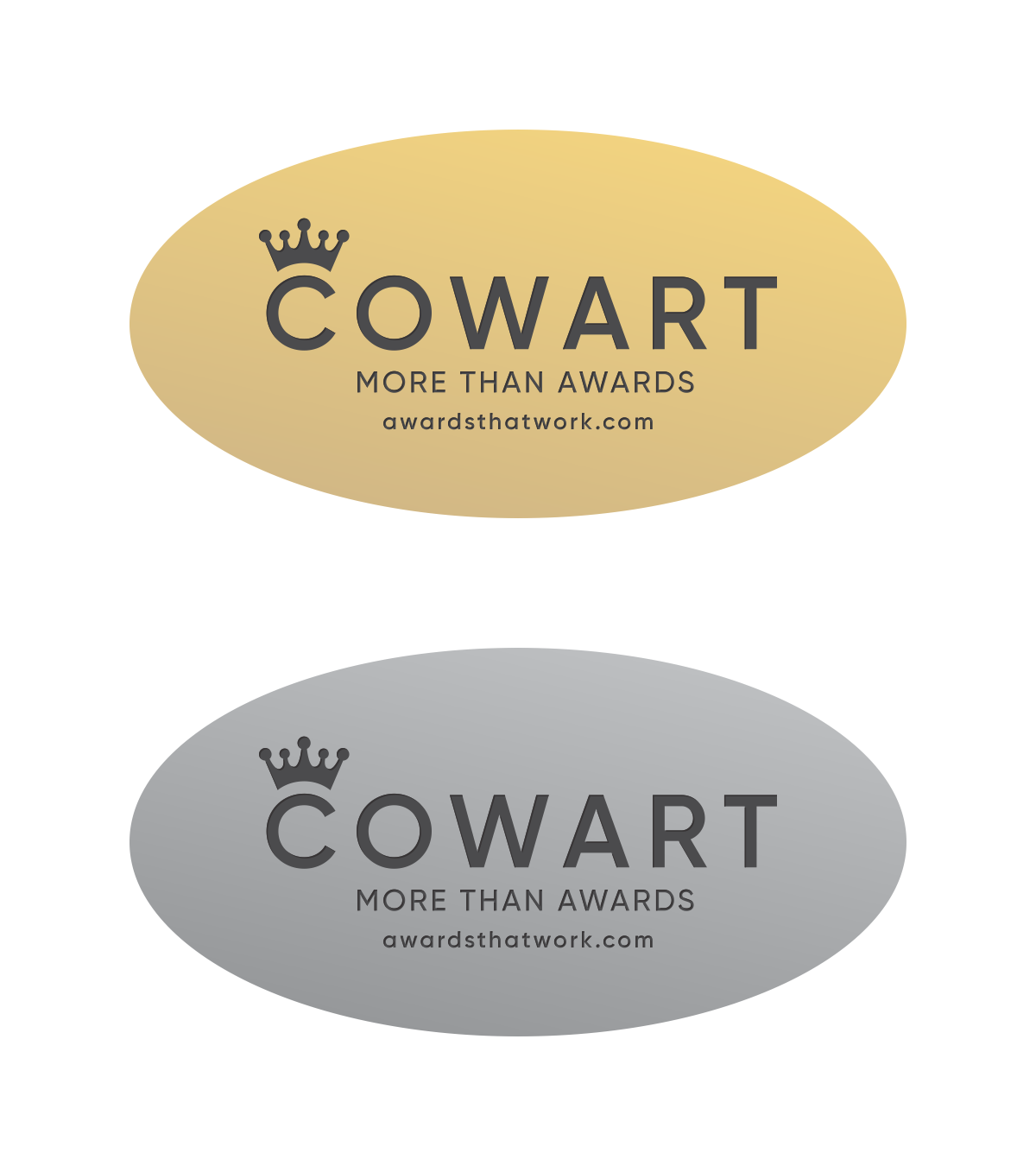 Exterior Etched Plates with Oval Shape in Multiple Colors and Sizes