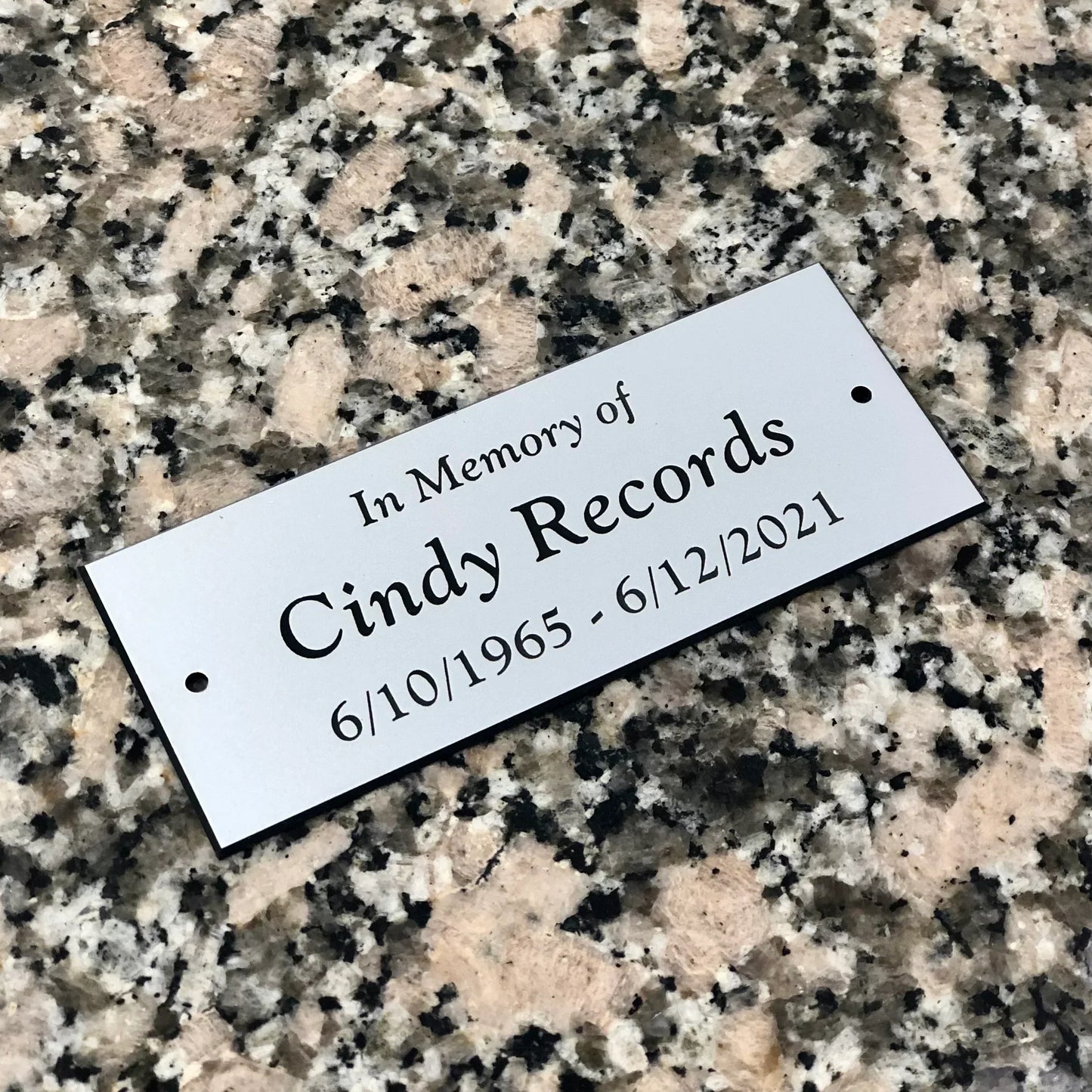 Exterior Etched Plates with Rounded Corners in Multiple Colors and Sizes