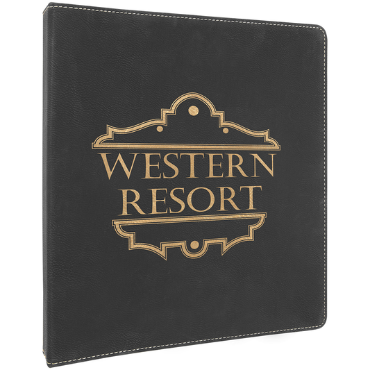 Laserable Leatherette 3-Ring Binder