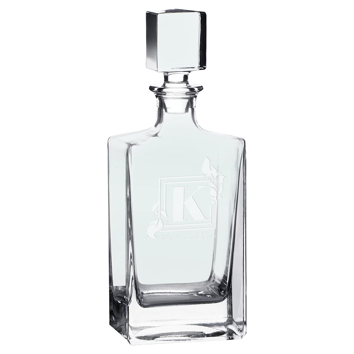Rectangle Glass Decanter with Gift Box