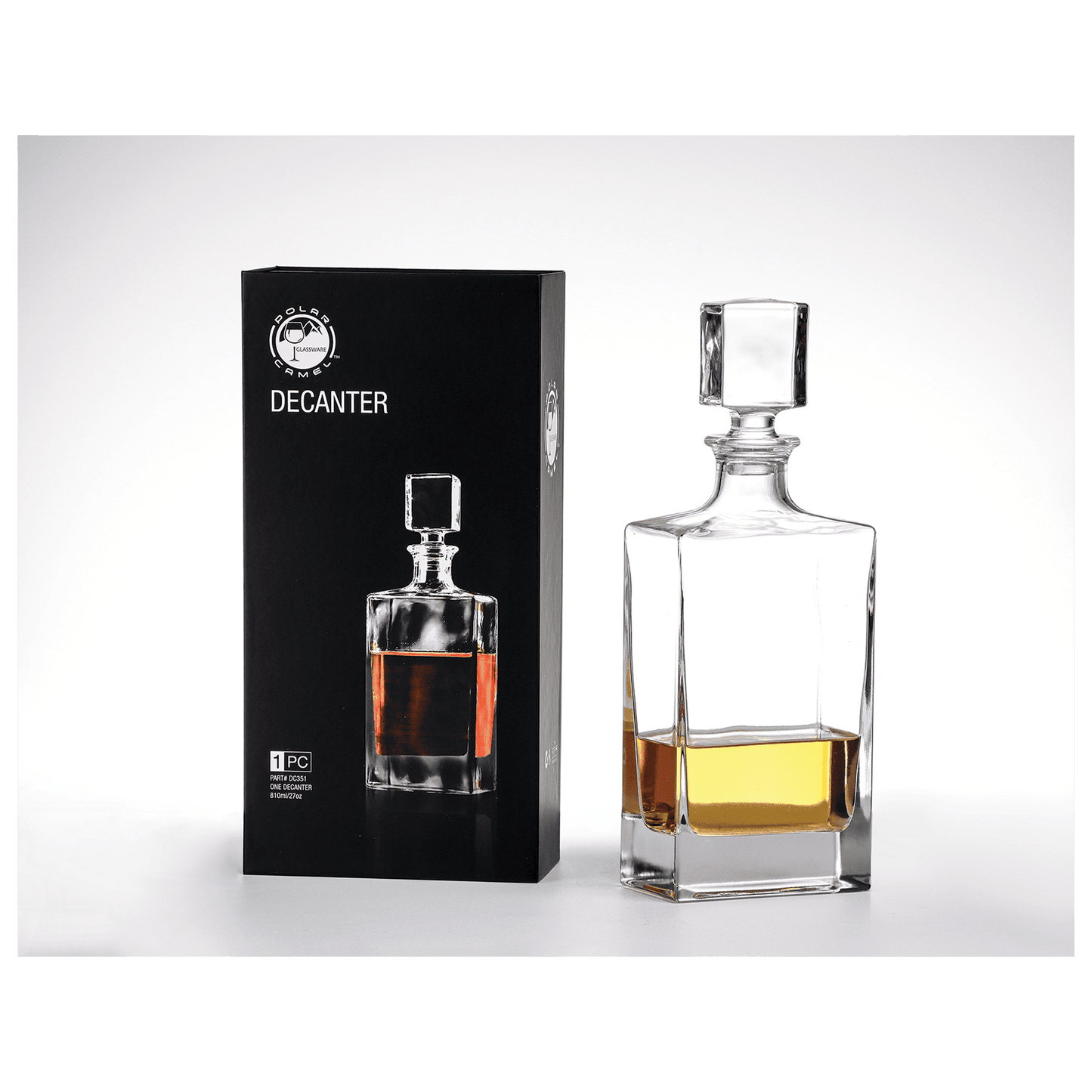 Rectangle Glass Decanter with Gift Box