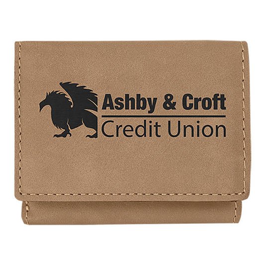 Laserable Leatherette Trifold Wallet