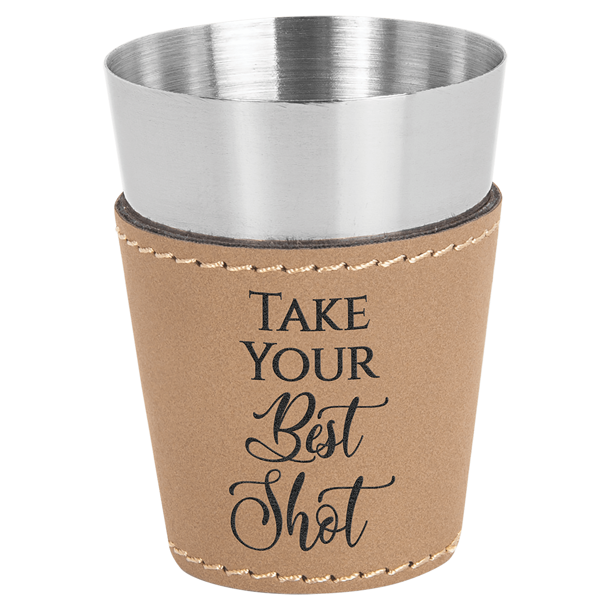 Leatherette Stainless Steel Shot Glass