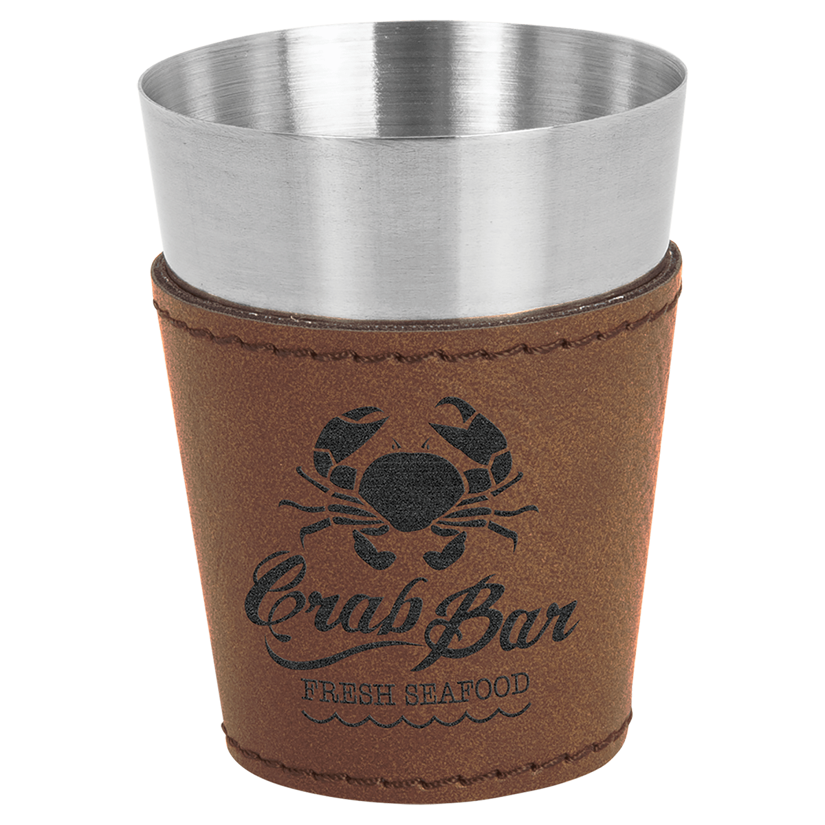 Leatherette Stainless Steel Shot Glass