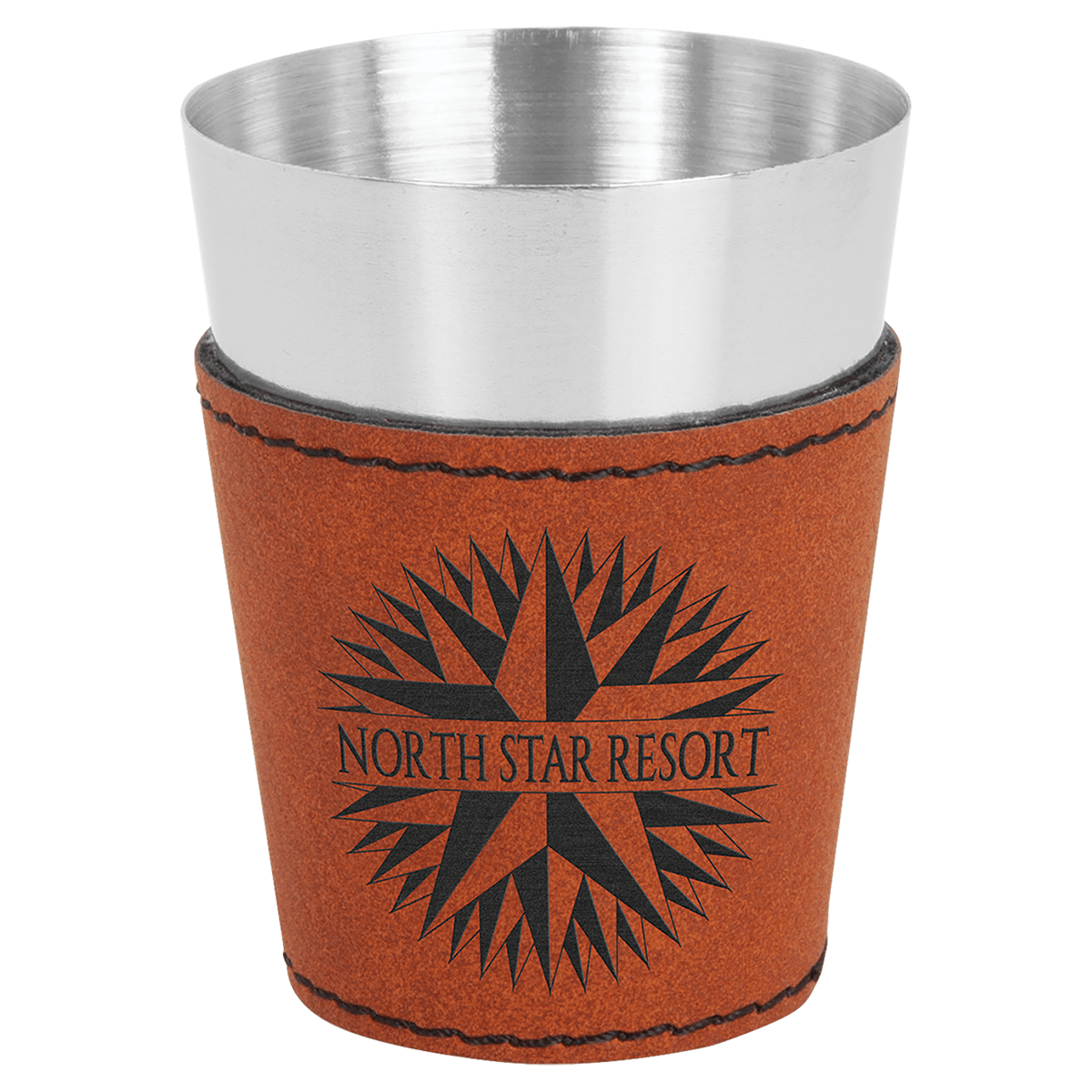 Leatherette Stainless Steel Shot Glass