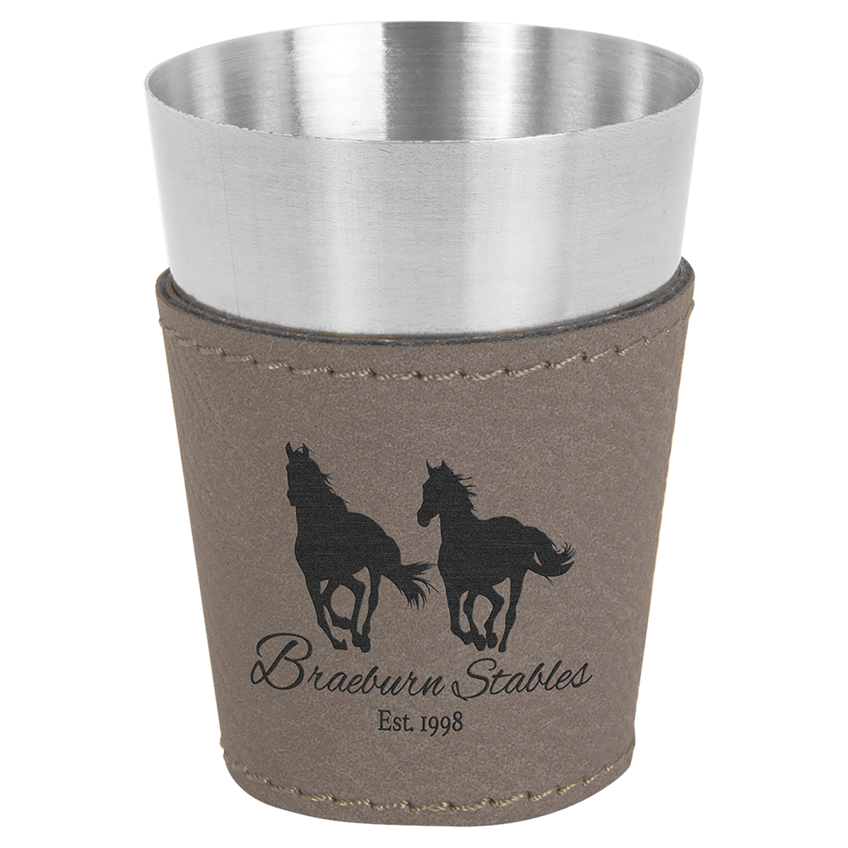 Leatherette Stainless Steel Shot Glass