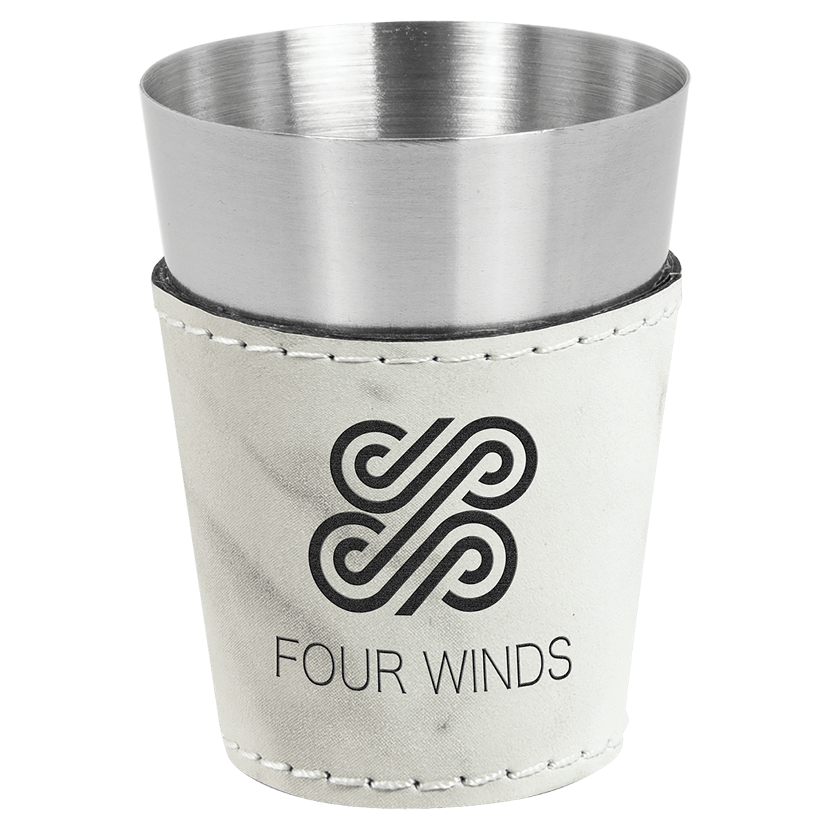 Leatherette Stainless Steel Shot Glass
