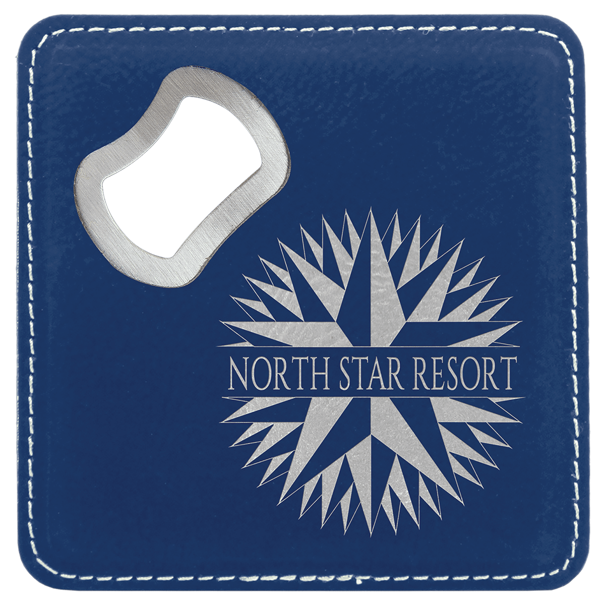 Leatherette Bottle Opener Coaster