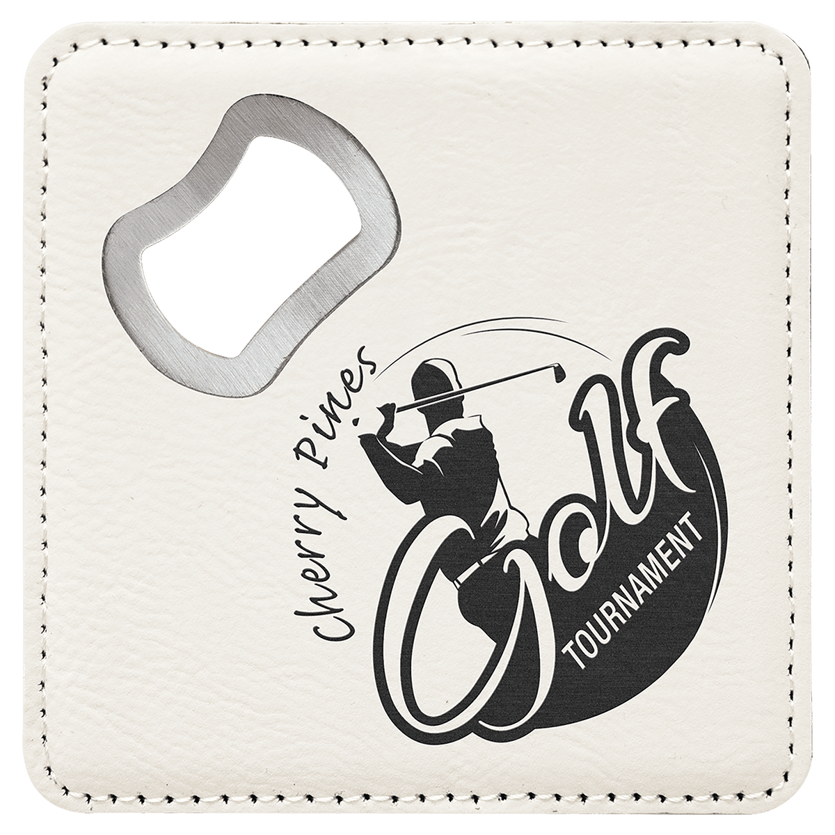 Leatherette Bottle Opener Coaster