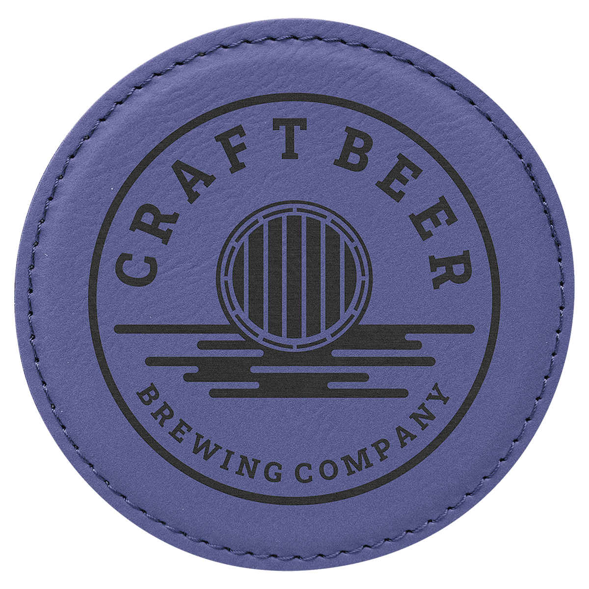 Leatherette Round Coaster