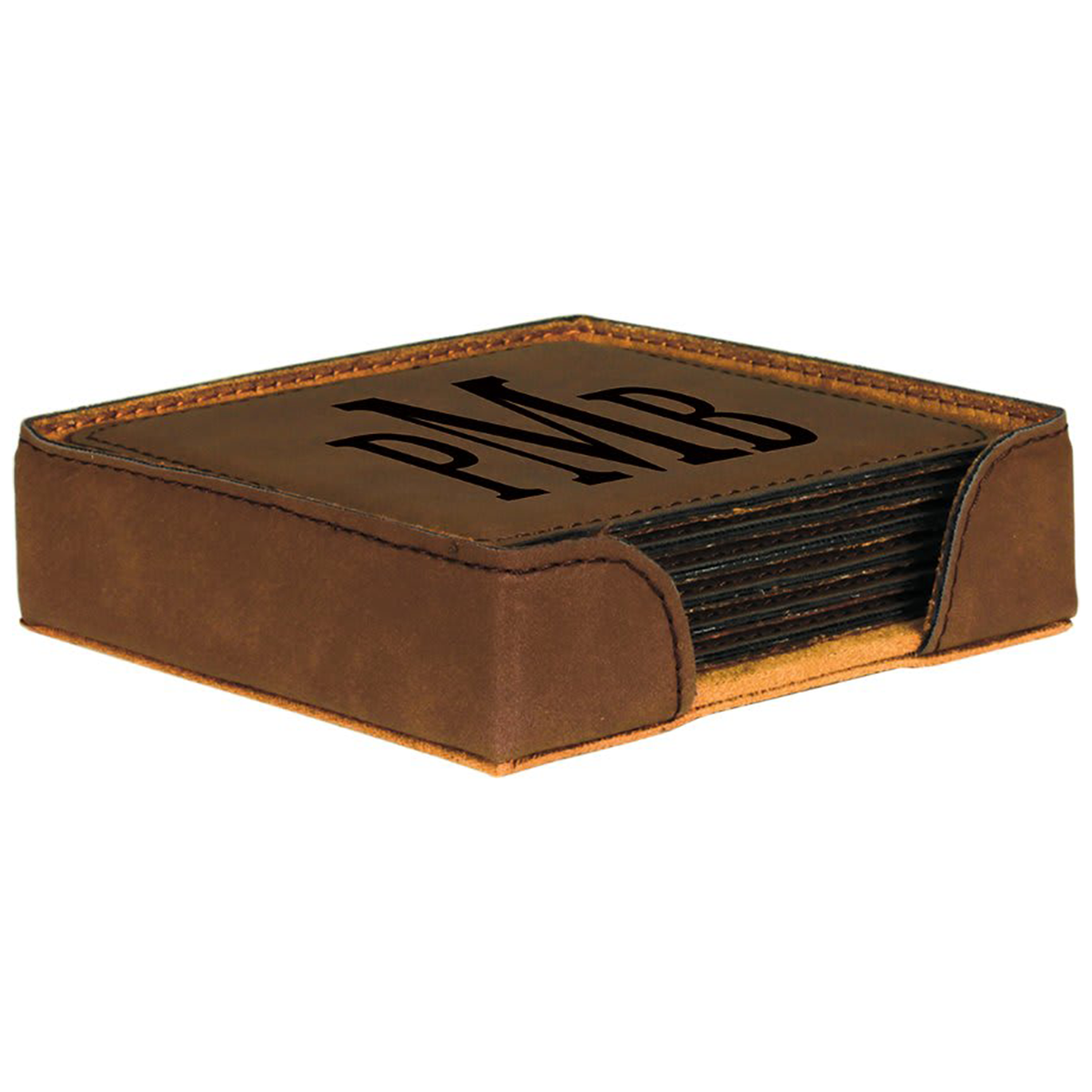 Leatherette Square 6-Coaster Set