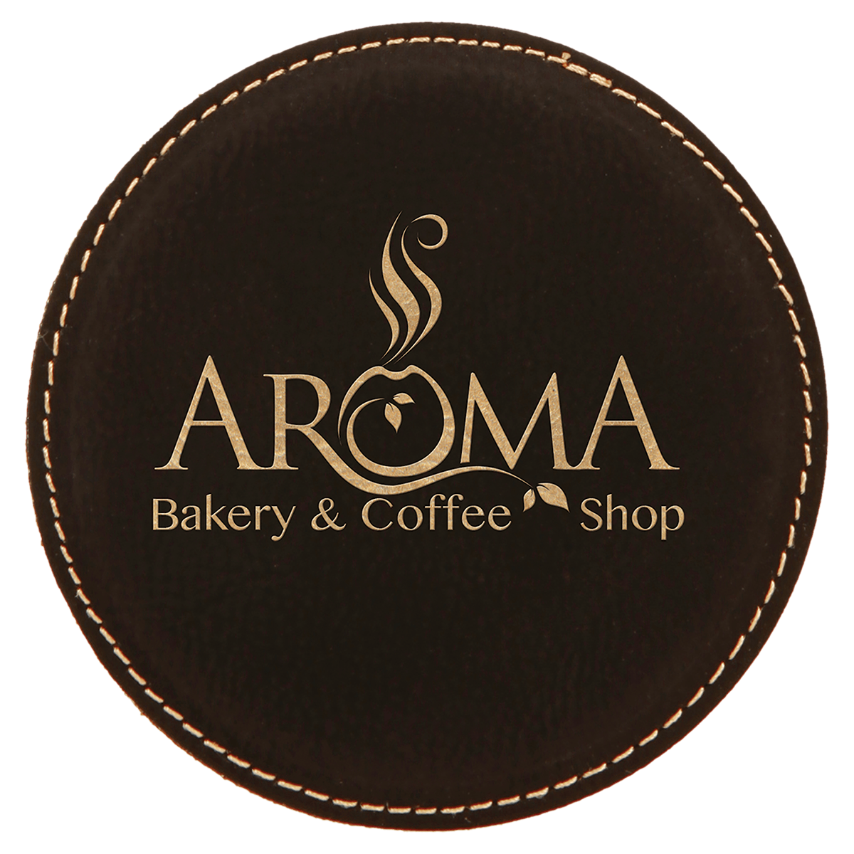 Leatherette Round Coaster
